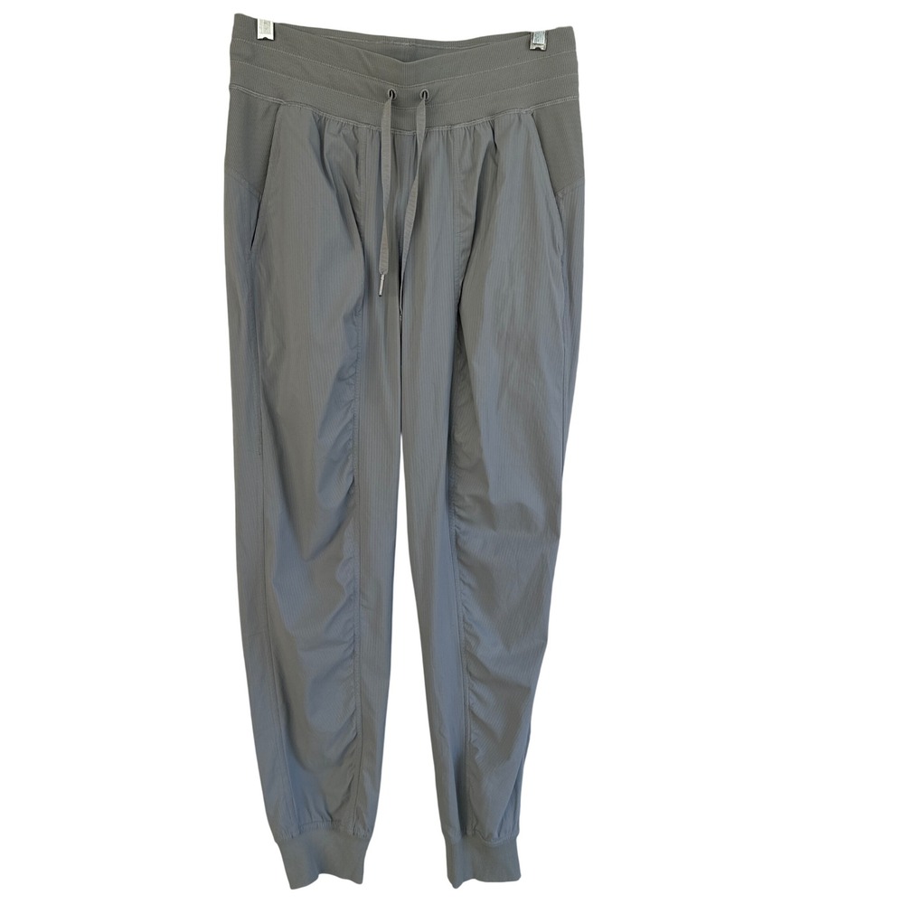 Lululemon Dance Studio Jogger Sweatpants Women 6‎ Gray Stripe Athleisure Run Gym